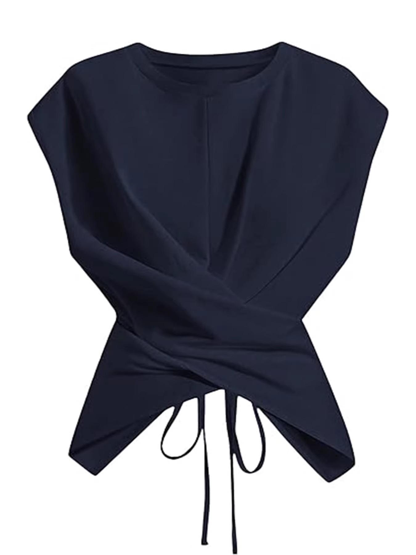 Women's Solid Color Basic Casual Knitted Vest Top, Sleeveless Pullover, Slim-Fitting, Comfortable and Stylish, Perfect for Spring & Fall