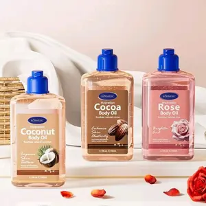 Kormesic Scented Body Oil, Rose Cacao Coconut Scents, Lightweight Hydrating Moisturizing Nourishing Skin Care for Dry Winter Skin, Aloe Vera