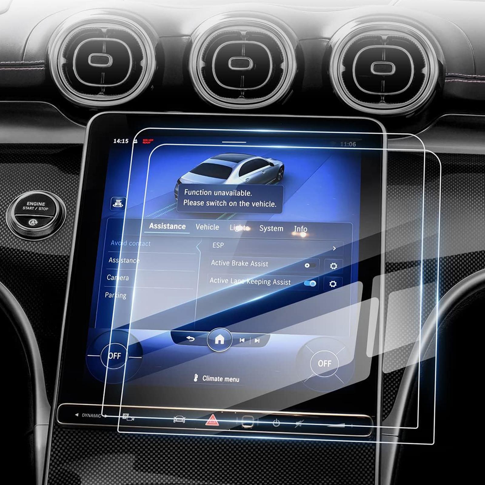 Canvcle 2 Pack Screen Protector for 2022 2023 2024 2025 Mercedes Benz C Class C250 C300 and 2023 2024 2025 GLC 300 11.9-Inch Touchscreen, 9H Tempered Glass for GLC 300 Accessories HD Anti Glare Smooth Durable Cover Protection Canvcle 2 Pack Screen Protector for 2022 2023 2024 2025 Mercedes Benz C Class C250 C300 and 2023 2024 2025 GLC 300 11.9-Inch Touchscreen, 9H Tempered Glass for GLC 300 Accessories HD Anti Glare Smooth Durable Cover Protection