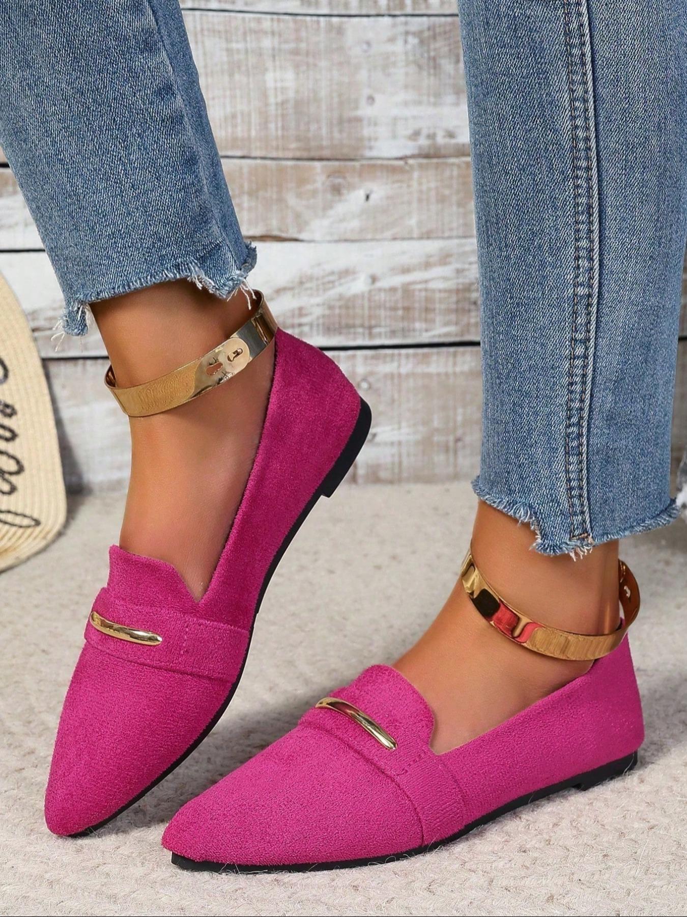 Women's Plain Elegant, Lightweight Slip-On Casual Trendy Flat Moccasins, Almond Toe Comfortable Daily Wear Footwear