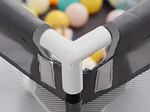 dearlomum 50"x50"/71"x59" Extra Large Baby Playpen with Soft Mesh Fence & Safety Gate for Babies & Toddlers Indoor Safety Yard Easy Assembly Clean Nonremovable Waterproof Mat Black/Gray