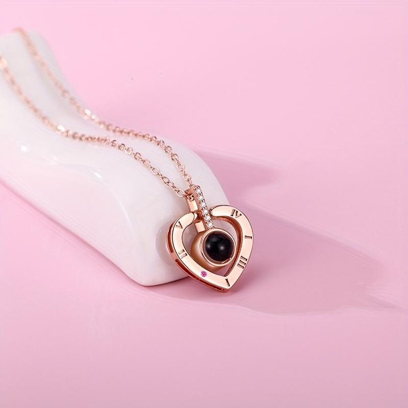 I Love You Valentines Day Necklace 100 Languages Projection Love Heart pendant Necklace for Women Valentine's Day Birthday Gifts for Wife Girlfriend Mom valentines day gifts jewelry I Love You Valentines Day Necklace 100 Languages Projection Love Heart pendant Necklace for Women Valentine's Day Birthday Gifts for Wife Girlfriend Mom valentines day gifts jewelry