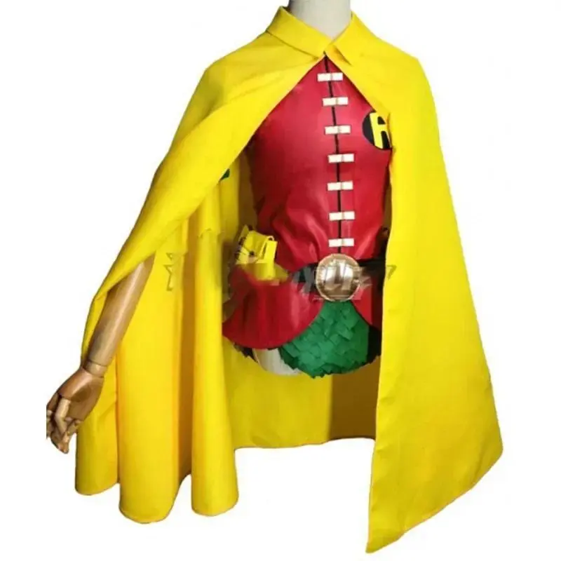 Yellow Cloak Green Underwear Disguise Robin Movie Boy Wonder Cosplay Costume Halloween Cosplay Robin Clothing