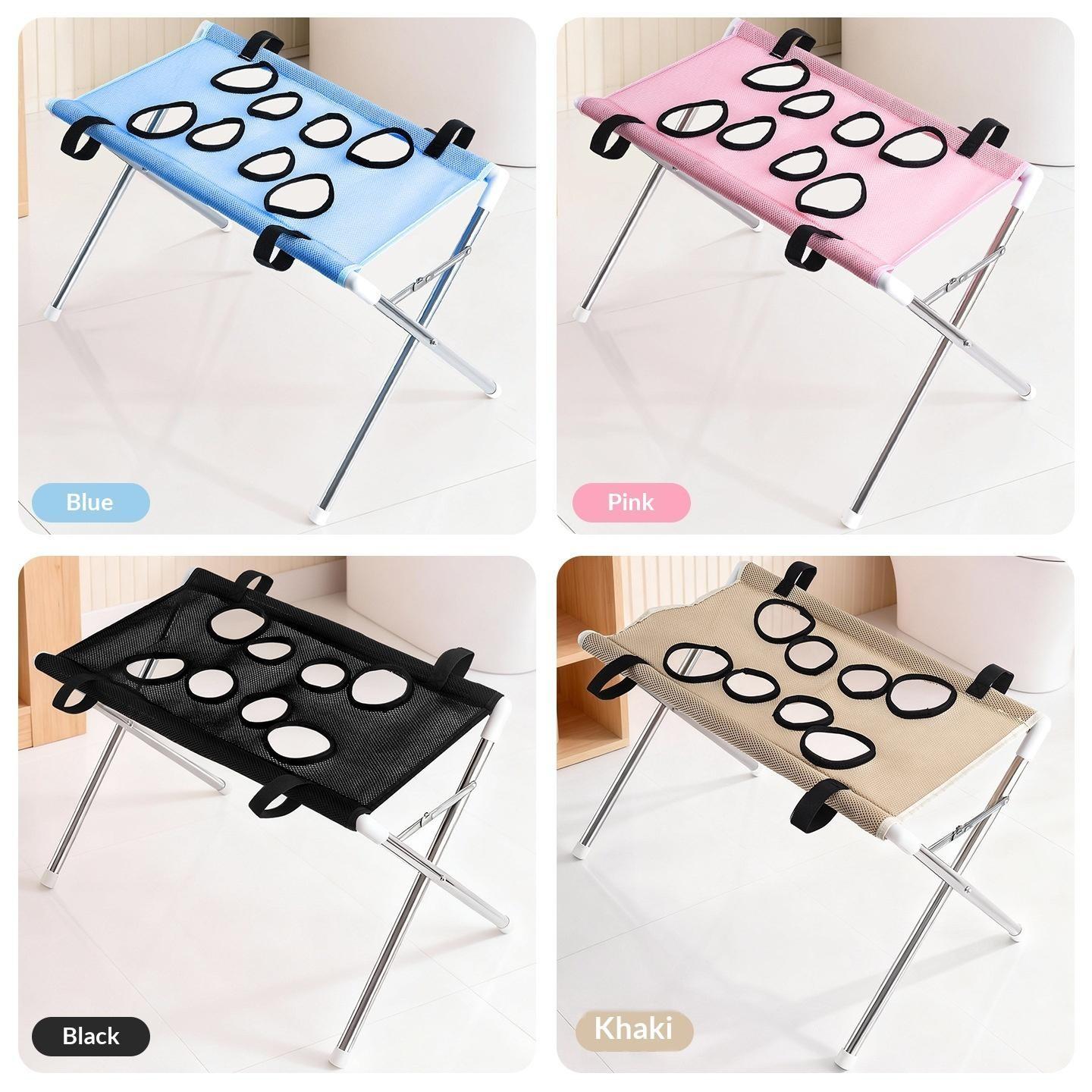 Multi-Functional Pet Grooming Hammock with Bath Support Rack, Ideal for Cat & Dog Bathing and Nail Trimming