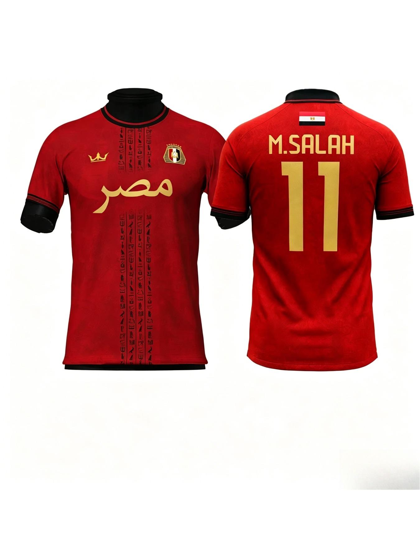 New Egypt Men's Football Jacket Egypt Kuai Gan Mohamed Salah 11 Shirt Kit Men's Egypt Football KID Shirt Kit
