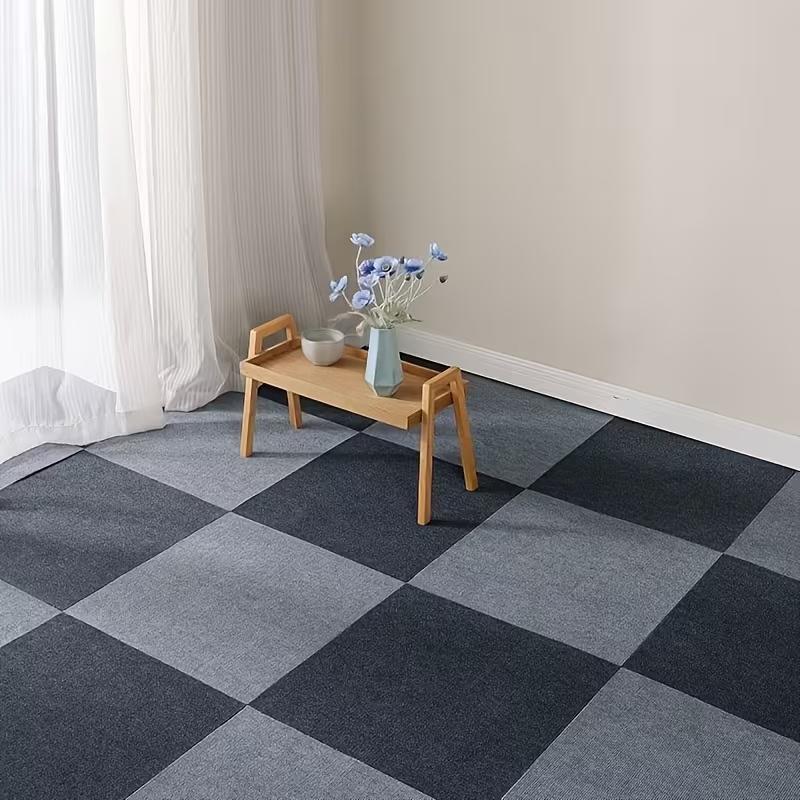 1PC Self - Adhesive Carpet Tiles, Peel And Stick, PVC Material, 0.3cm Thick, Directly Applied To Office Floors, Commercial Use, Arbitrary Cutting Of Square Carpet, Multiple Colors Available