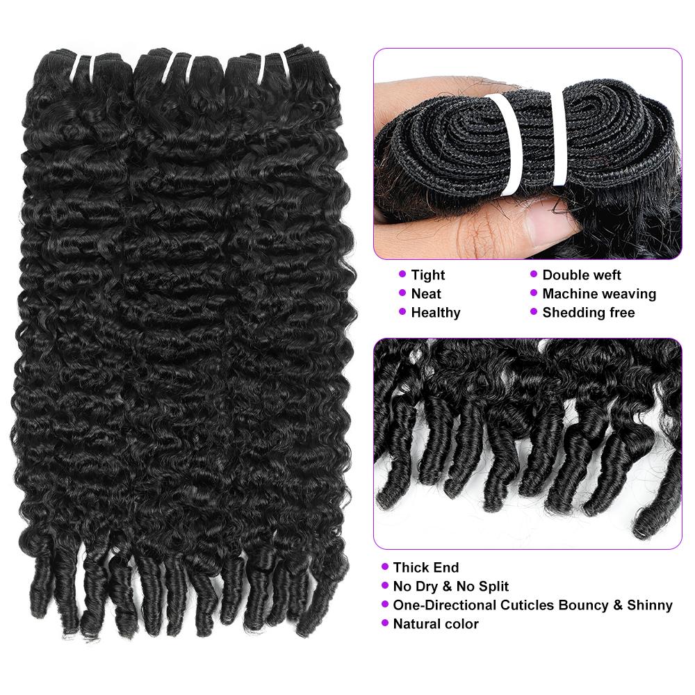 Burmese Curls Human Hair Bundles Raw Human Hair Quick Weave Extensions Human Hair For Black Women Spiral Curly End Human Hair Extensions
