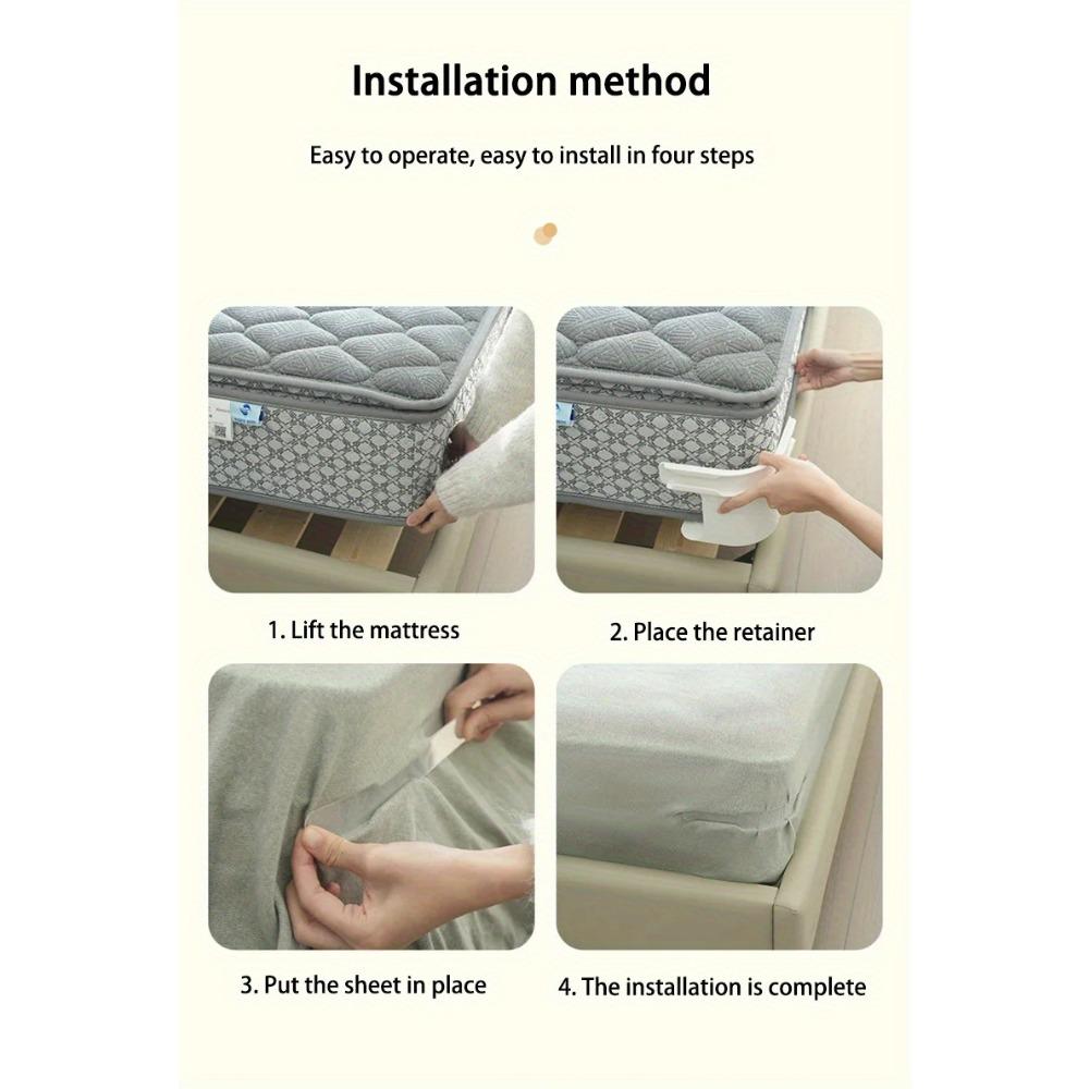 4-piece thickened bed sheet clips - multi-functional bed sheet fasteners, Bedsheet Clip, suitable for beds, bed sheets and pet protection (compatible with single/double beds)
