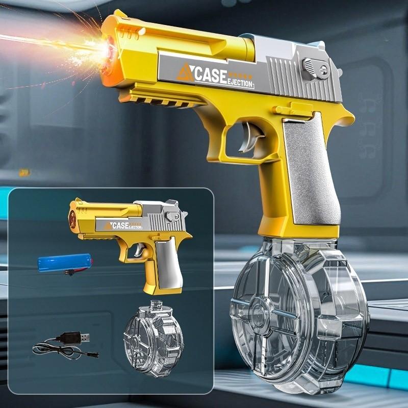 High-Capacity Electric Water Gun Toys with Light, Fast Continuous Shooting, Summer Outdoor Water Toy for Adults & Kids, Ideal Gift for Boys & Girls