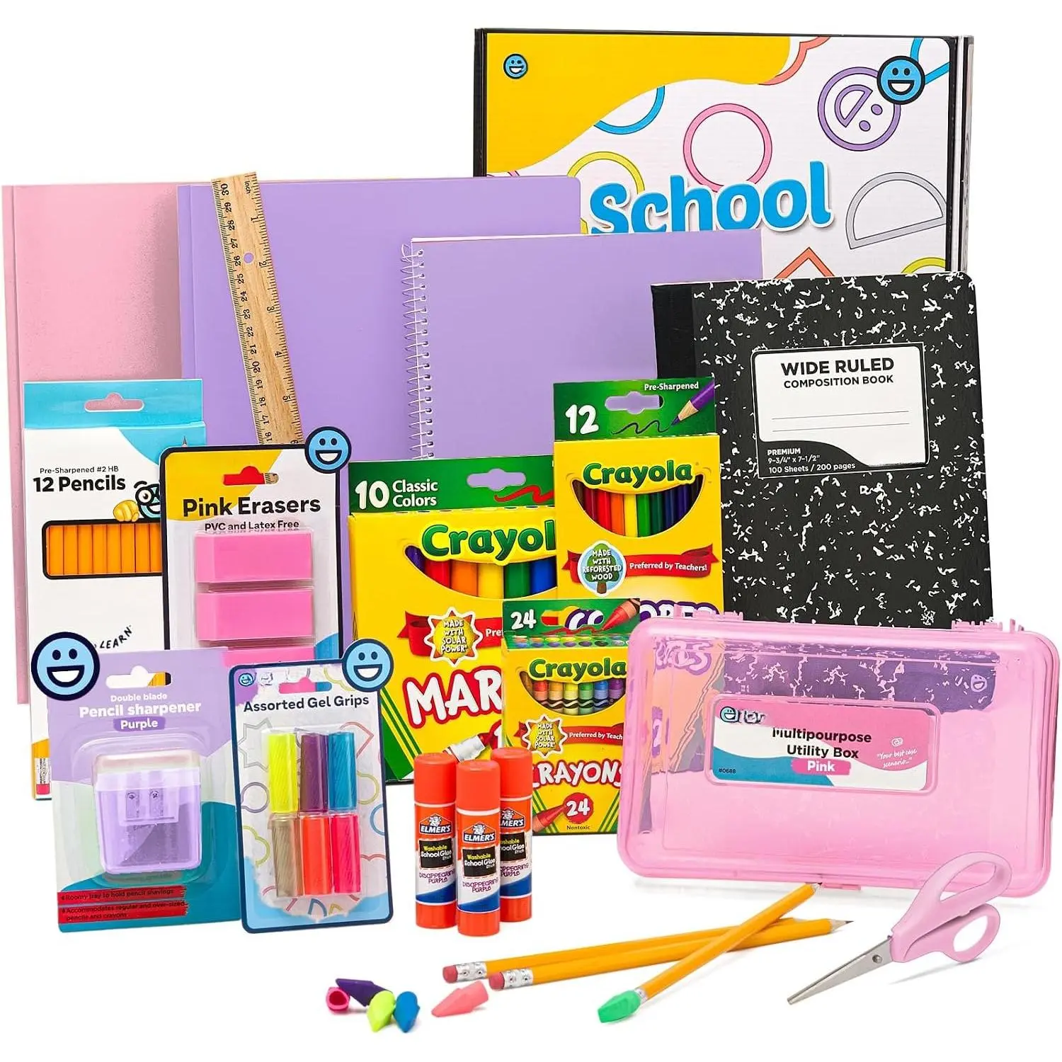 to School Supplies Kit - Grades K-5, 83 count  to School Supplies Kit,  School Supplies  for Girls & Boys (1 Kit -  )