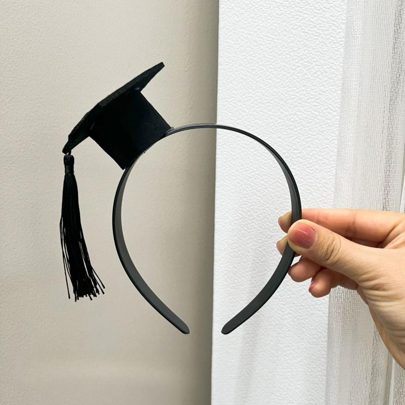 10Pcs Graduation Cap Headband, Mini Doctoral Hat Hair Clip, Graduation Decor & Photo Props, Fashion Hair Accessories for All Seasons, Perfect for Dress Up & Gift Giving