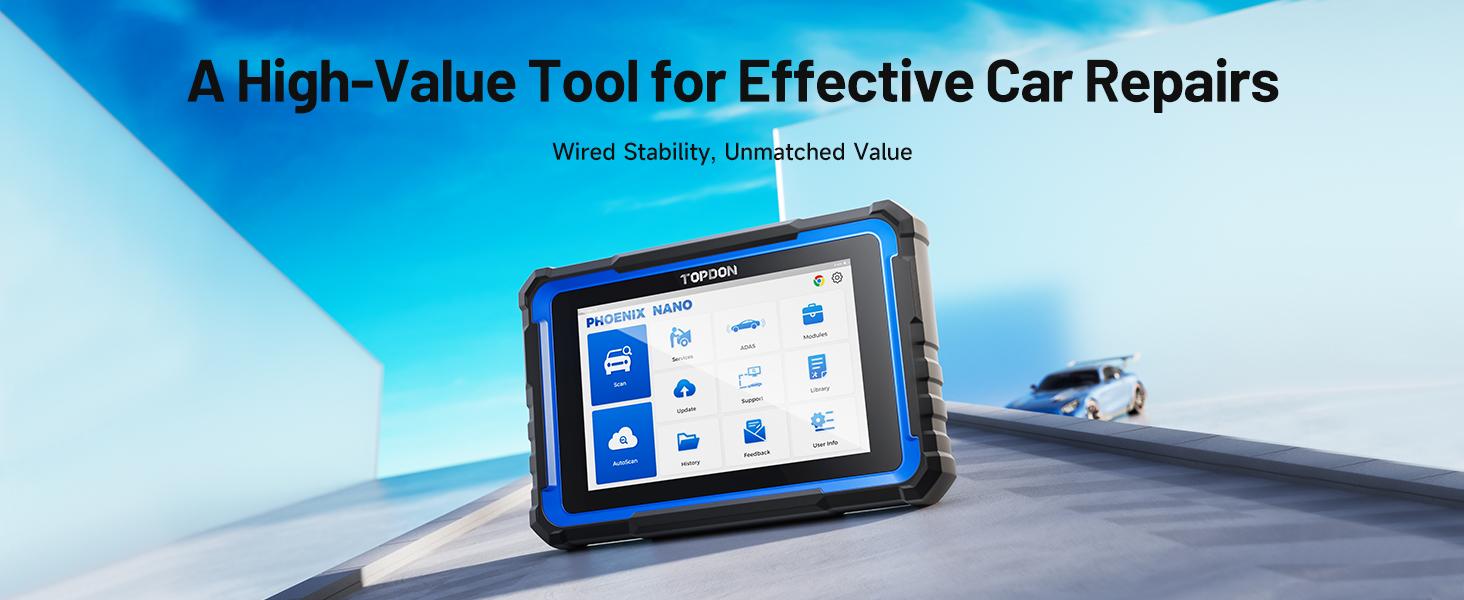 TOPDON Phoenix Nano, Bidirectional Scan Tool, ECU Coding Tool, FCA AutoAuth, CAN FD/DoIP Protocols, 32+ Special Functions, Full System Diagnostic, Free Updates for 2 Years TOPDON Phoenix Nano, Bidirectional Scan Tool, ECU Coding Tool, FCA AutoAuth, CAN FD/DoIP Protocols, 32+ Special Functions, Full System Diagnostic, Free Updates for 2 Years