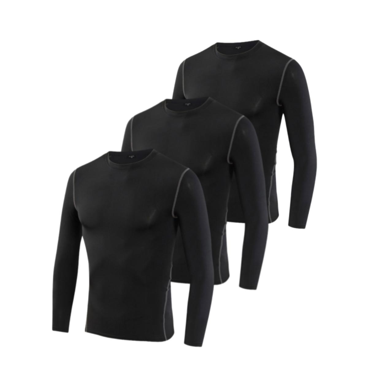 3 Pack Youth Boy's Compression Shirts Athletic Quick Dry Long Sleeve Baseball Undershirts Soccer Sports Base Layer Tee Tops boys clothing Sporty Jersey Sportswear Set