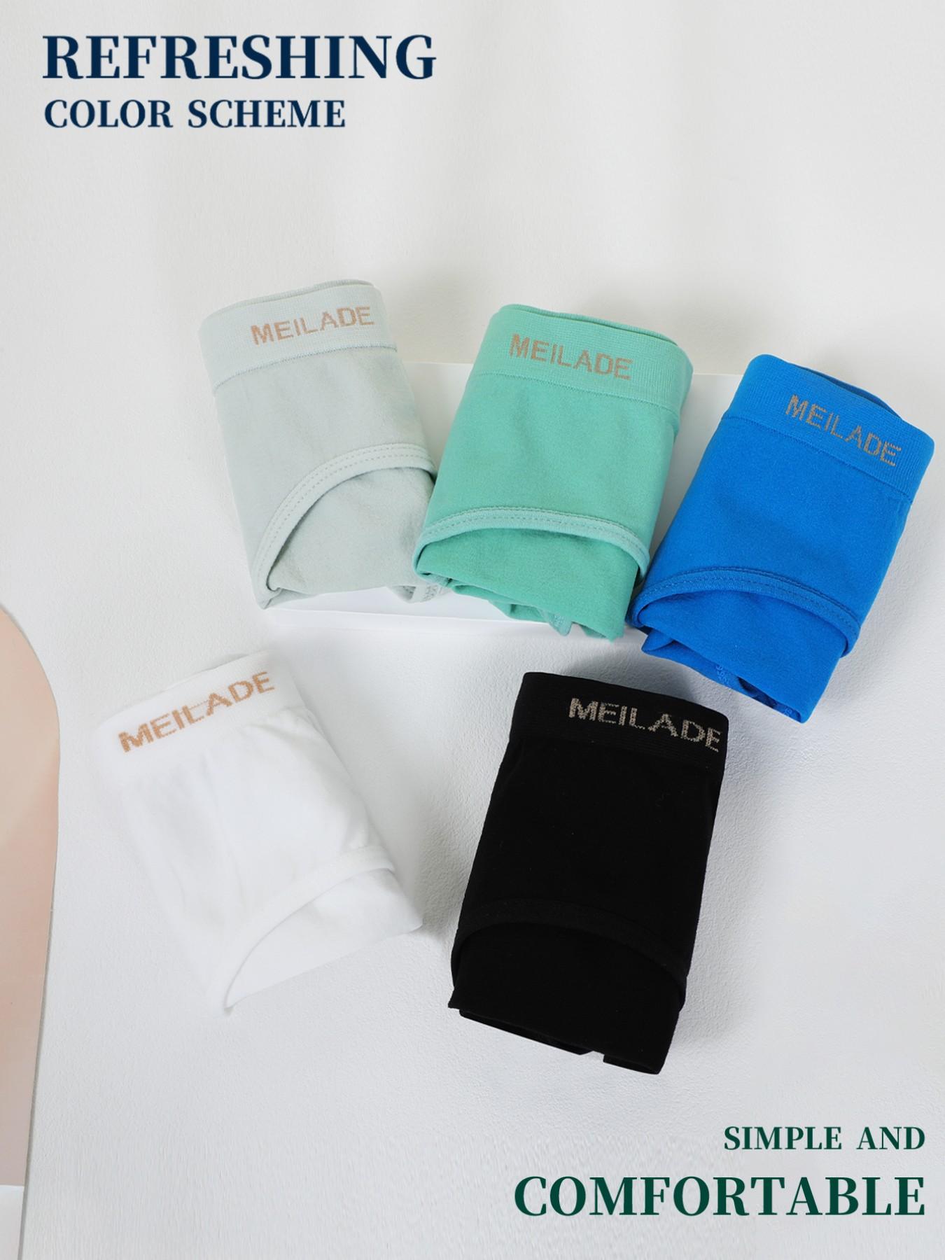 5Pcs Seamless Panties Mid Waist Maillard Color Women's Briefs Lifting Buttock High Elasticity Panty Comfortable & Breathable Woman Lingerie Ladies Flat Belly Sheath Underwear