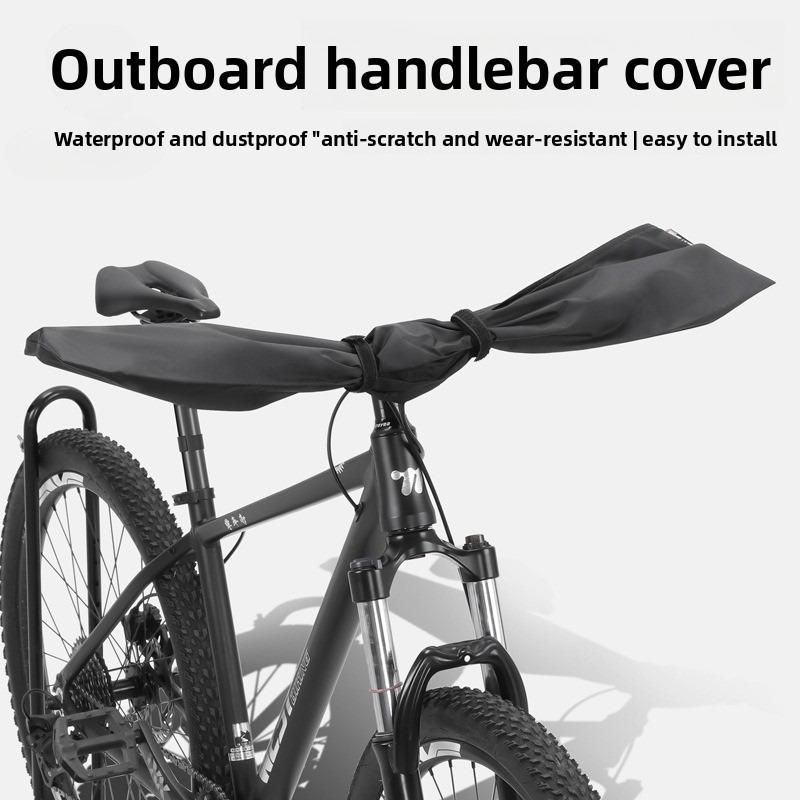 WEST BIKING Bike Handlebar Cover. 210 Nylon PU Waterproof and Dustproof Bike Handlebar Cover with Wear-Resistant Magic Straps Bicycle Accessories