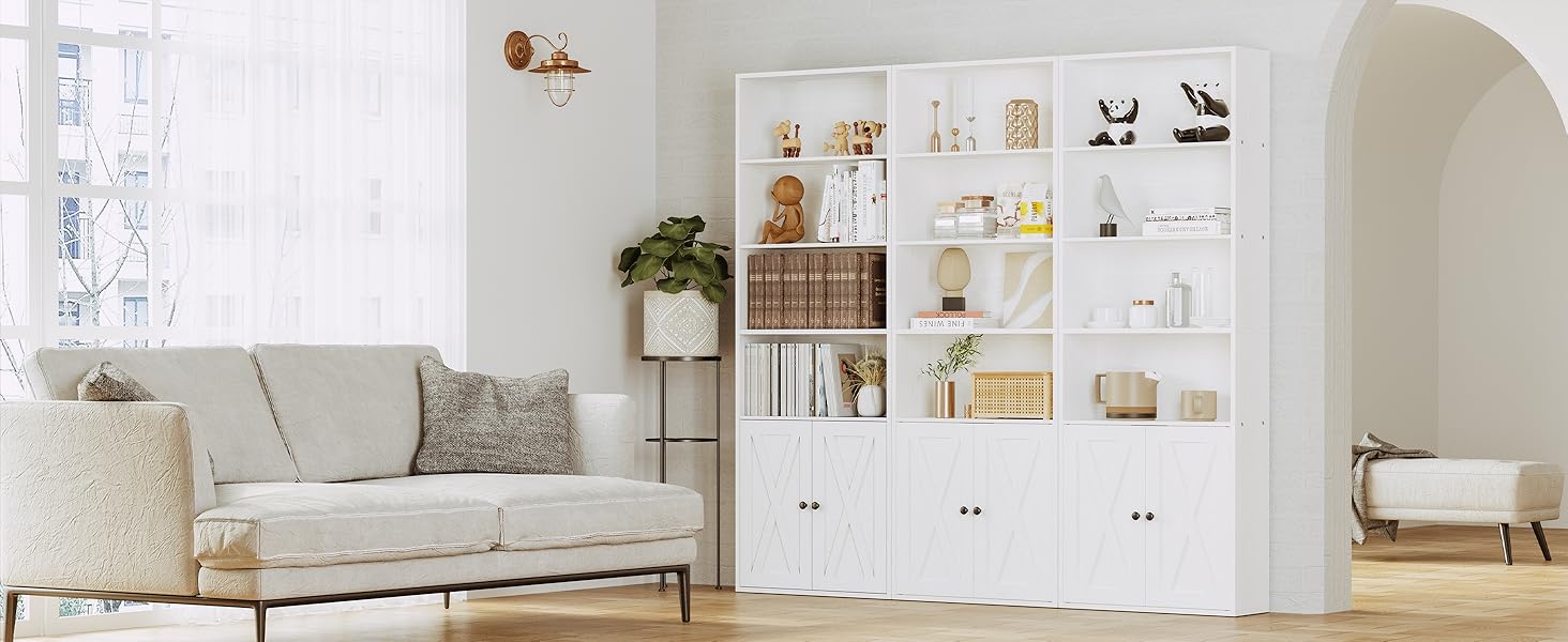 IRONCK Industrial Bookshelves and Bookcases with Doors Floor Standing 6 Shelf Display Storage Shelves 70 in Tall Bookcase for Home Office, Living Room IRONCK Industrial Bookshelves and Bookcases with Doors Floor Standing 6 Shelf Display Storage Shelves 70 in Tall Bookcase for Home Office, Living Room