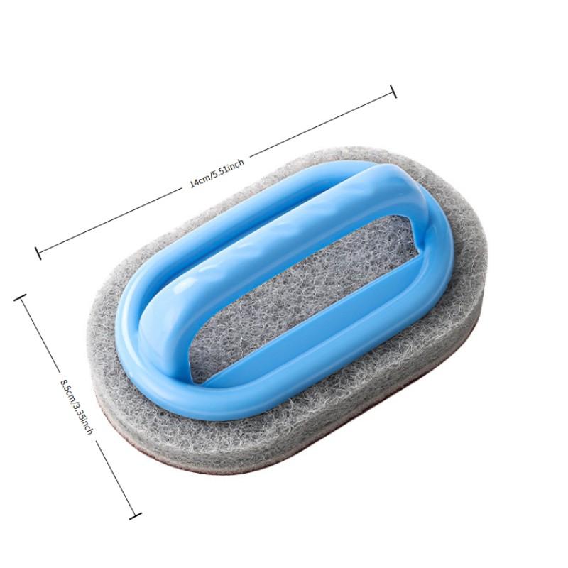 Multi-Functional Kitchen Cleaning Brush with Handle, Sponge Scrubber for Bathroom Sink, Stove Top, Bathtub, Home Cleaning Tools