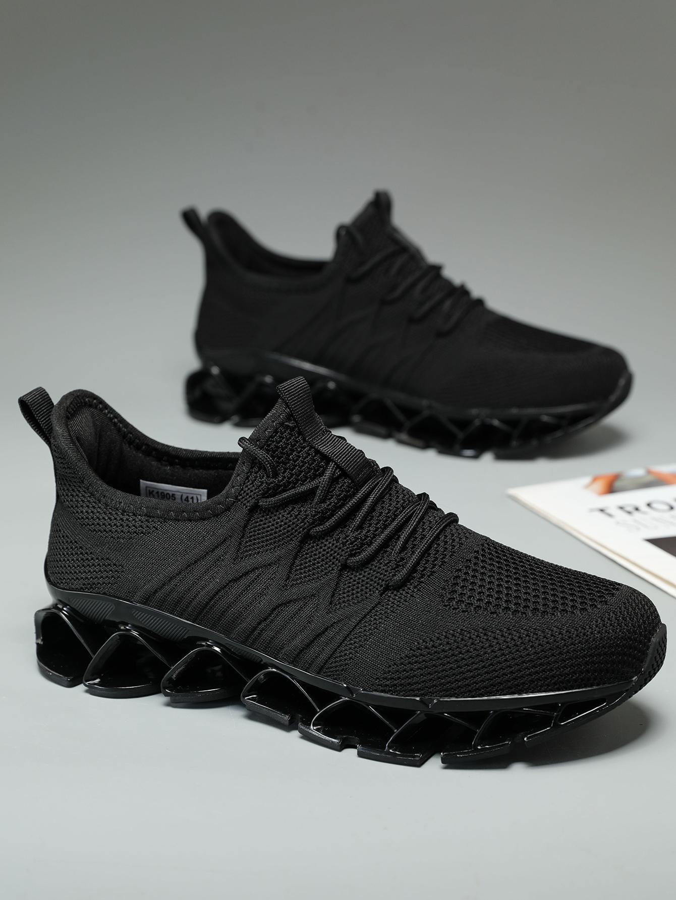 Men's Running Shoes Blade Tennis Walking Fashion Sneakers Breathable NonSlip Gym Sports Work Trainers,Knitted Mesh Breathable AndComfortable Platform Sneakers Runner Training Footwear Boy Athletic Closed Casual