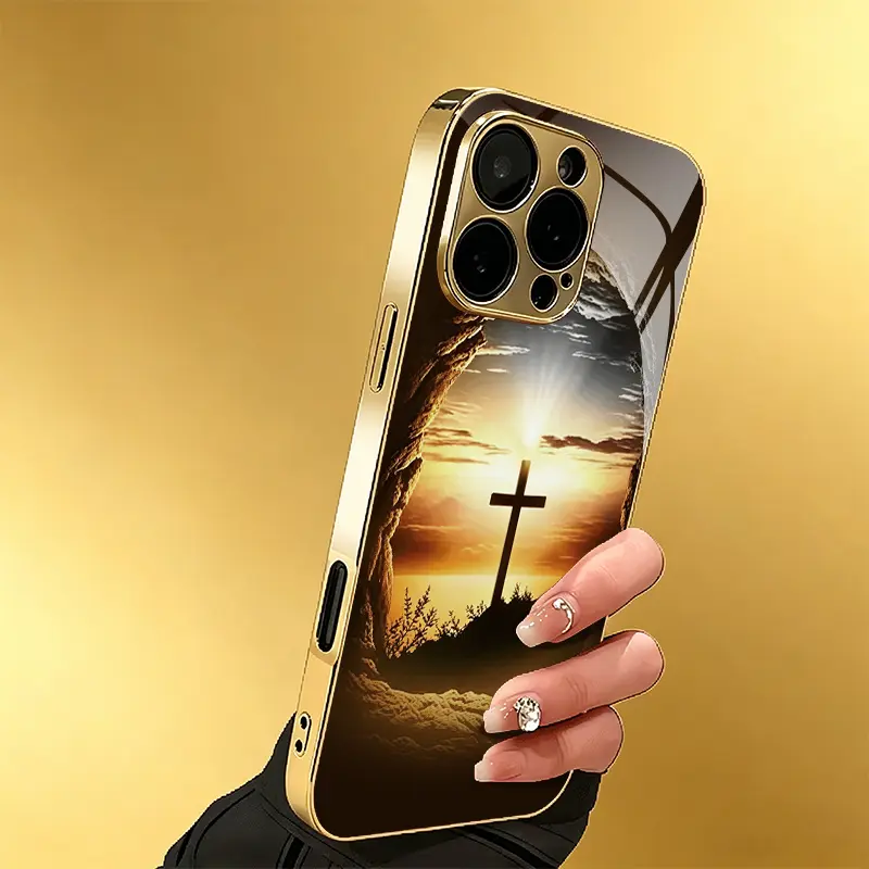 Cave Cross Pattern phone case for iPhone SE (2022)/SE (2020)/8 Plus/8/7 Plus/7/6S Plus/6S/6 Plus/6 Full coverage, stylish and luxurious, high-value protective case