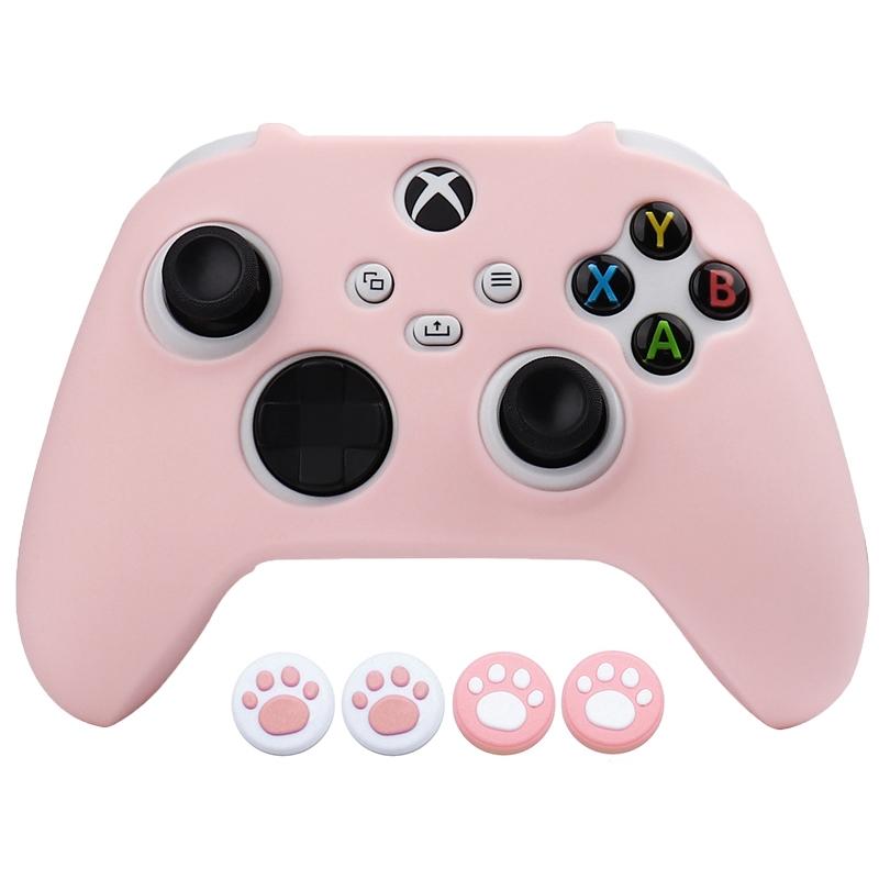 Pink Soft Silicone Protective Case For Xbox Series S / X Controller Skin Gamepad Cover Games Accessories for XSX Joystick Cases