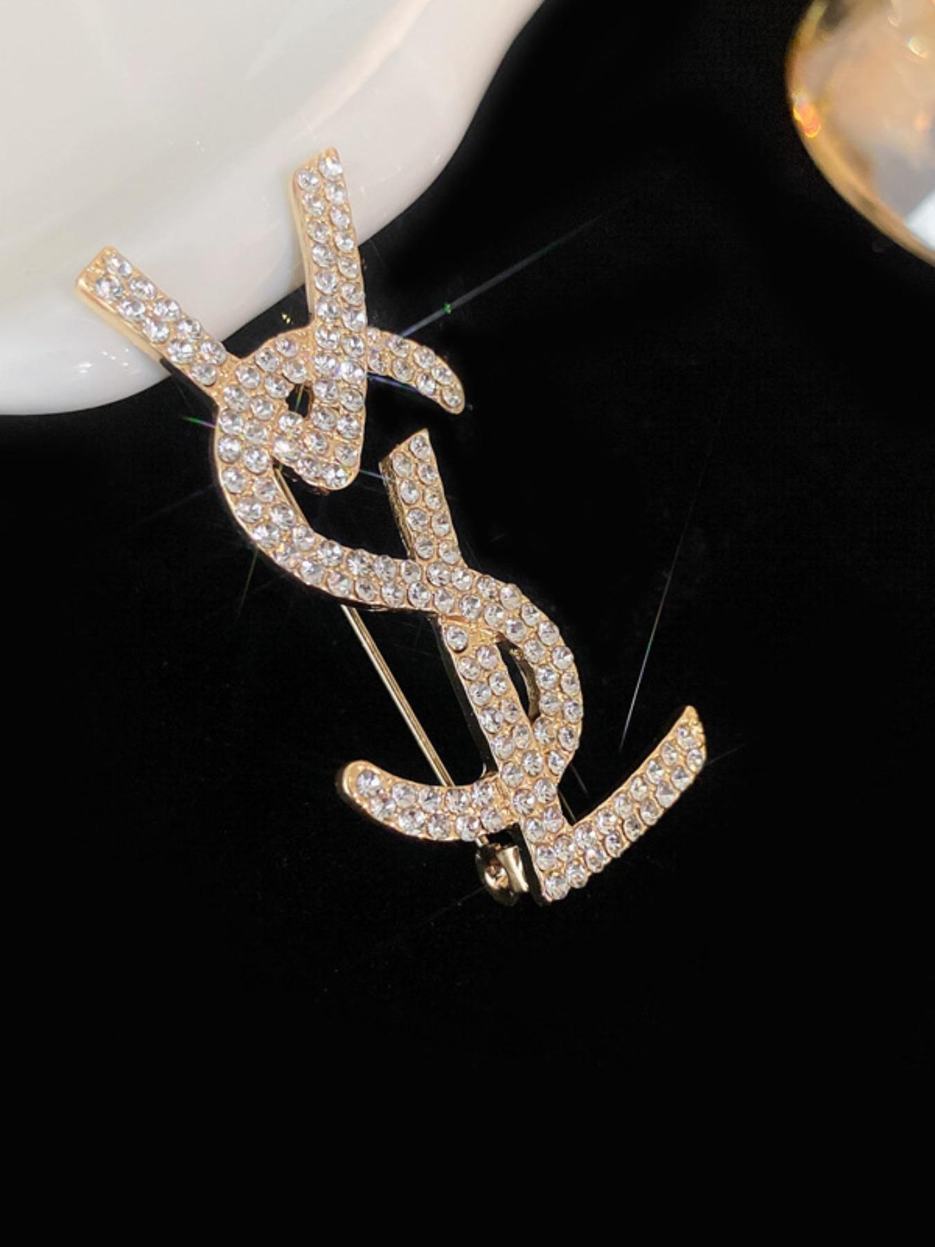 Fashion Cubic Zirconia Brooch, Luxurious Modern Design European Style Personalized Clothing Jewelry Accessory, Unique Statement Piece