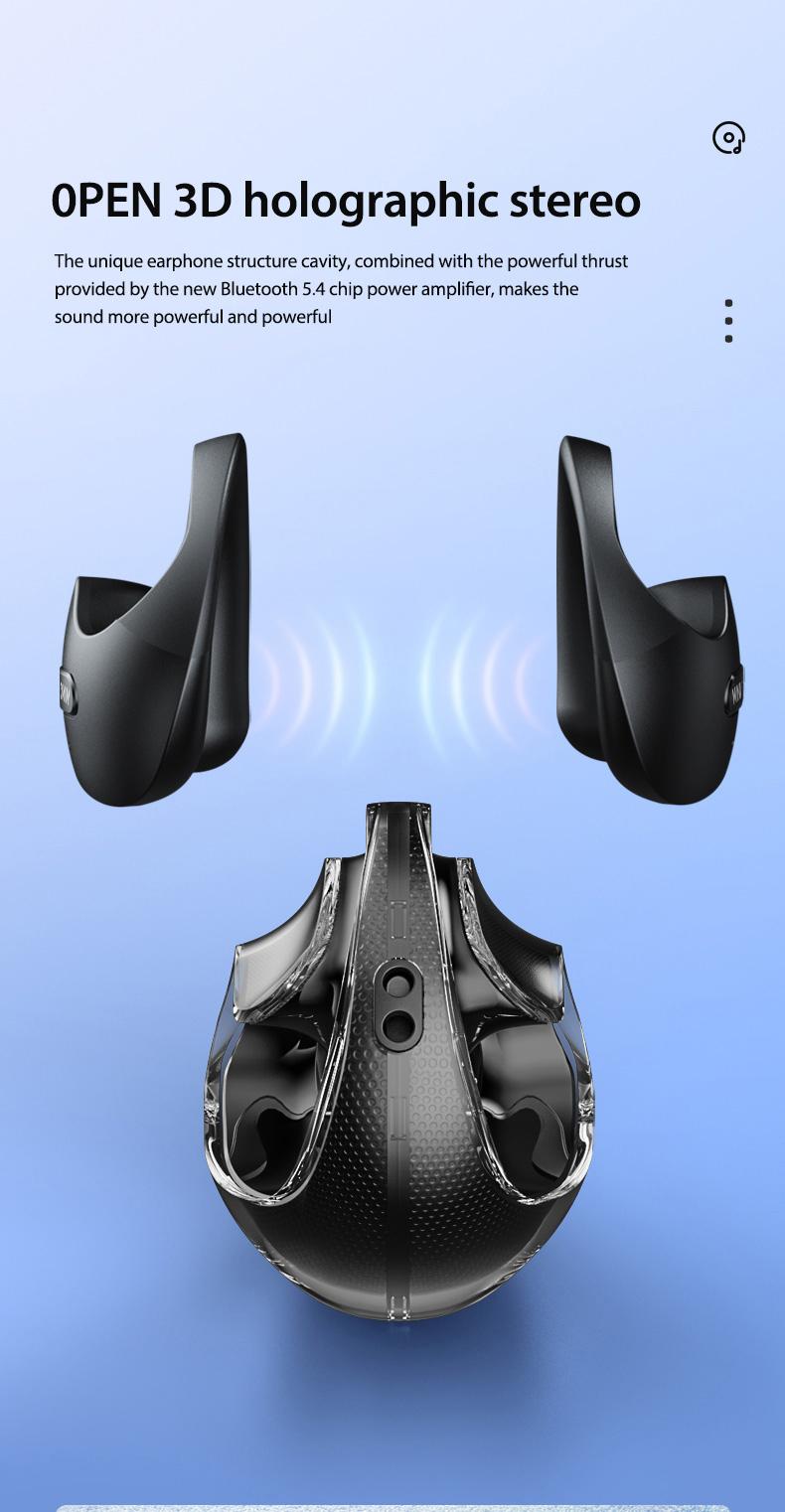 MINISO X15 Pro Earphone Wireless Bluetooth 5.4 OWS Waterproof Sport Headsets Noise Reduction Headphones with Mic