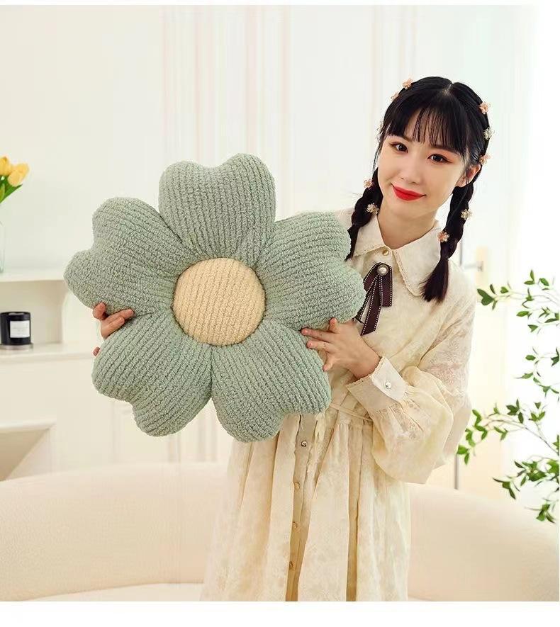 New Breathable Five-petal Flower Cushion Macaron Fresh Home Sofa Decorative Cushion Pillow Dining Table Office Chair Cushion