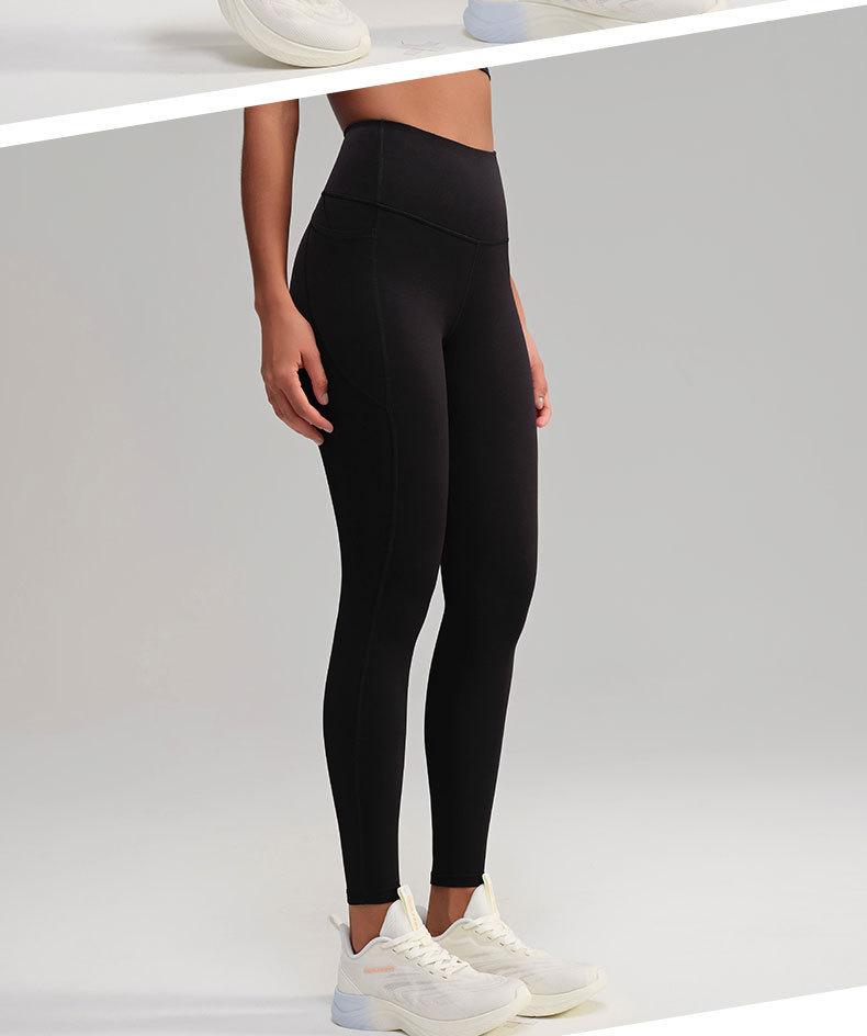 Skin-friendly, naked-feel yoga pants, elastic shaping, high-waisted, butt-lifting fitness pants for women, quick-dry tight pants for outdoor sports