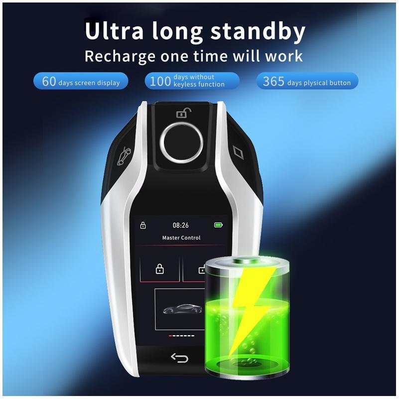 Joysync Smart Car Key LCD Screen with Remote Keyless Entry  2" HD Touchscreen 12 Languages Supported for Toyota Honda Nissan Car Trunk