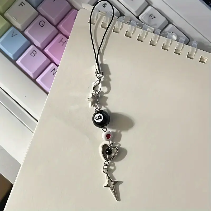 Love Star Keychain - Sweet Cool Chick - Mobile Phone Camera Pendant Ornament
