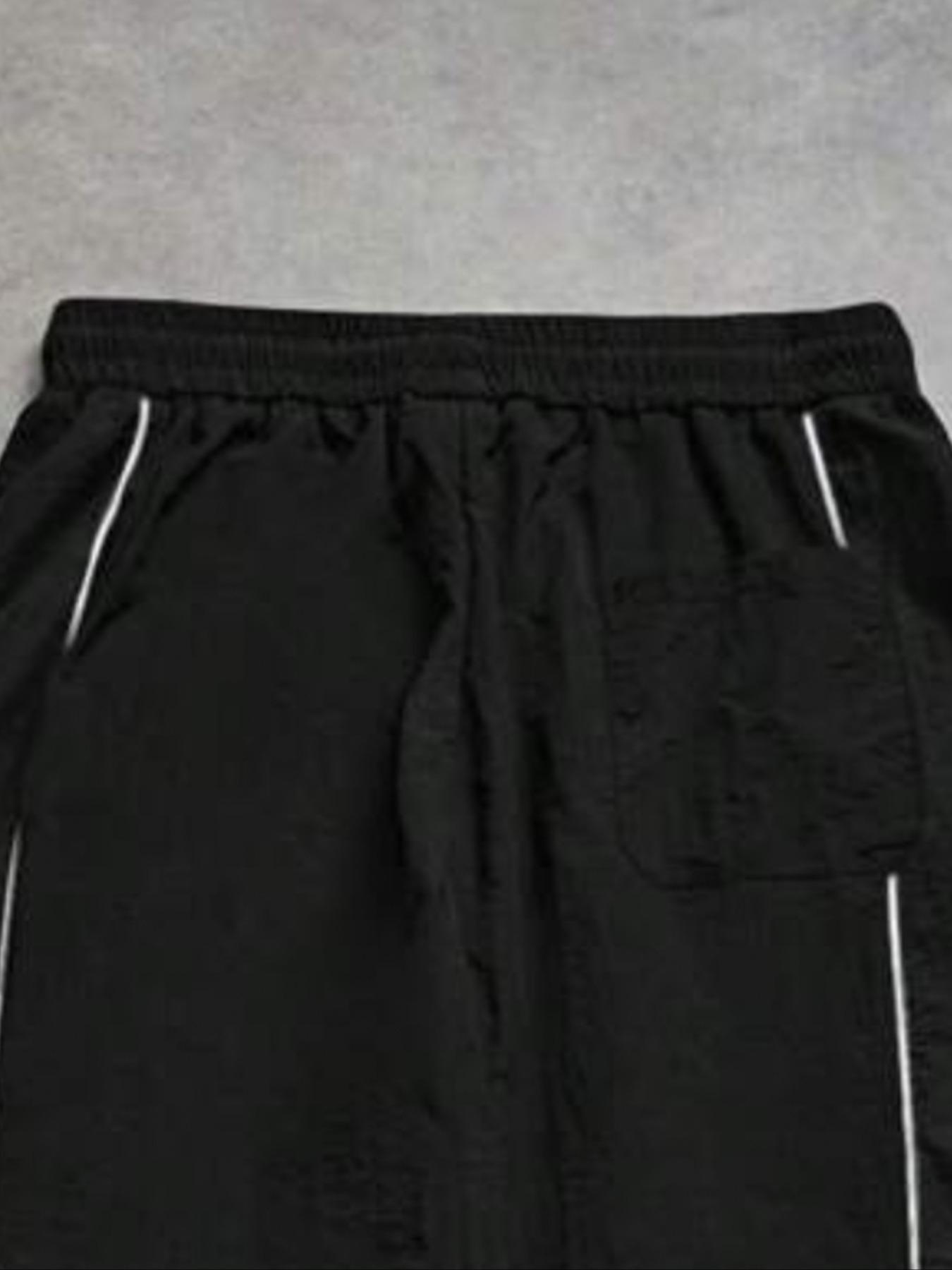 Men's Fashion Casual Striped Sport Pants, Nylon Fabric, Unique Print, Waist Drawstring, Ankle Elastic Adjustable, Perfect for Daily Wear, Outdoor Activities Trousers