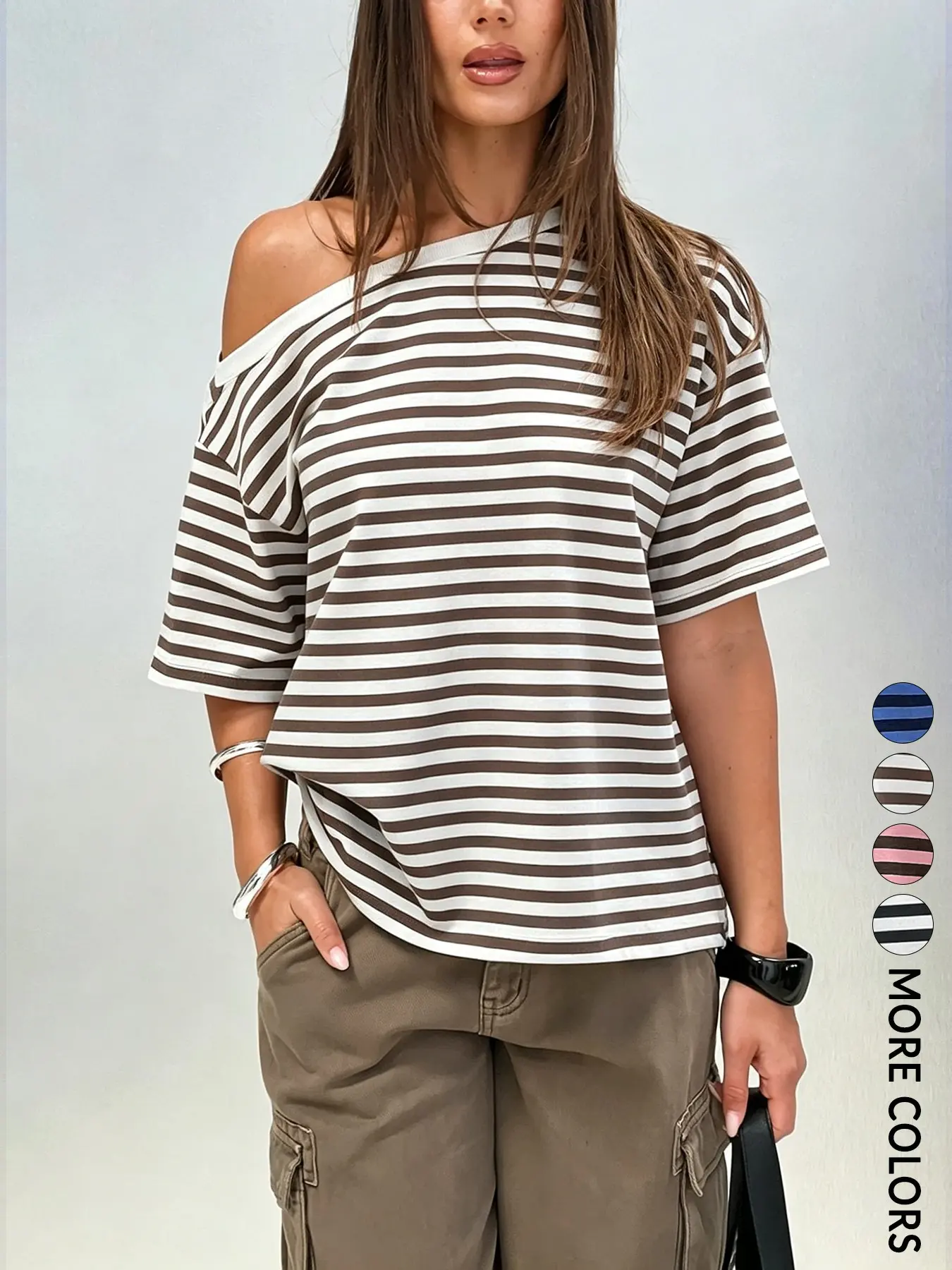 Brown and white