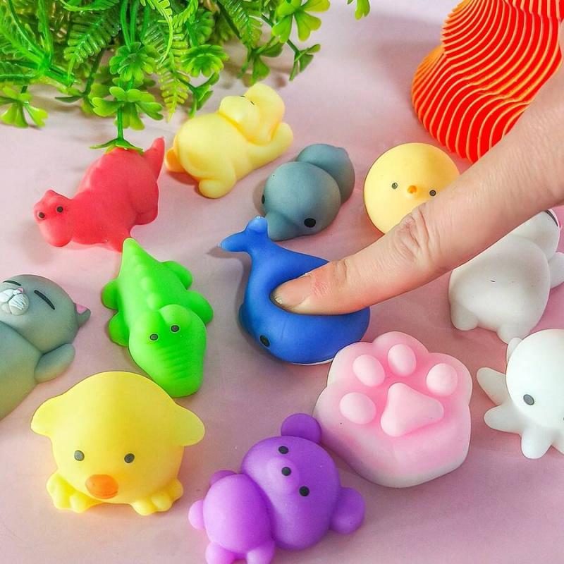 48pcs Mochi Squishy Toys, Mini Animal Squeeze Toys, Stress Relief Toys, Party Favor Bag Fillers, Birthday Party Gifts, Random Colors