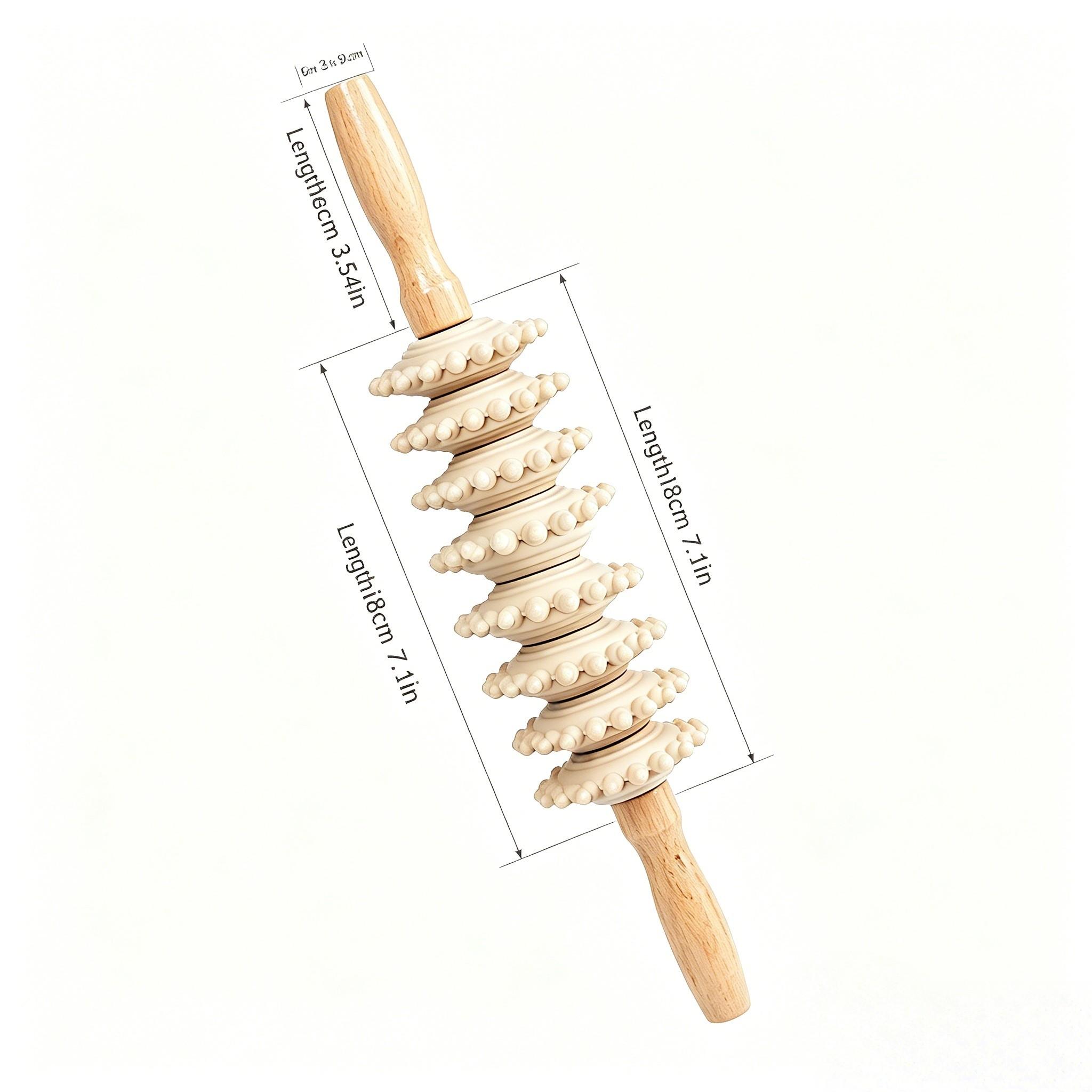 Full Body Use Wooden Roller Massager Back Pusher Yoga Stick Muscle Relaxation Massage Tool, Pain Relief & Stress Reduction Device