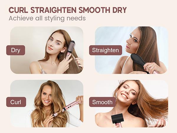 Brightup 5-in-1 Curling Wand Set Upgraded Straightener Brush Automatic Air Curling Iron Hair Styling Tools Hot Cold Air Hair Styler for Fast Drying Curing Volumizing Styling Brightup 5-in-1 Curling Wand Set Upgraded Straightener Brush Automatic Air Curling Iron Hair Styling Tools Hot Cold Air Hair Styler for Fast Drying Curing Volumizing Styling