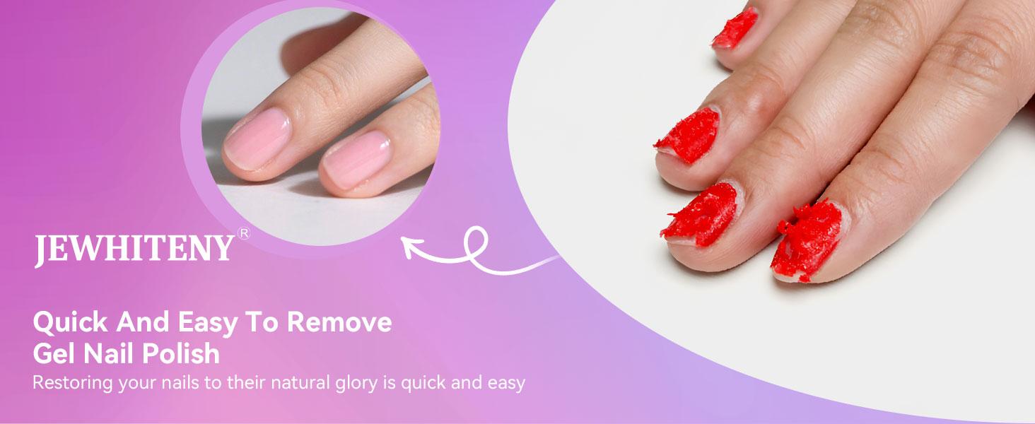 JEWHITENY New Upgraded Version 10ML Gel Nail Polish Remover 2pcs Professional Gel Remover for Nails 3-5 Minutes Gel Nail Remover Easy And Quick Remove No Need Soaking or Wrapping Gel