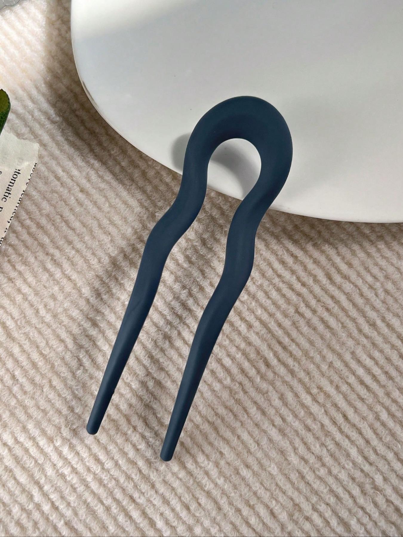 French Twist Spin Hair Forks, U-Shaped Hair Clips, Suitable For Spiral Buns, Tortoiseshell, Fashionable Flexible & Durable Women Hair Accessories