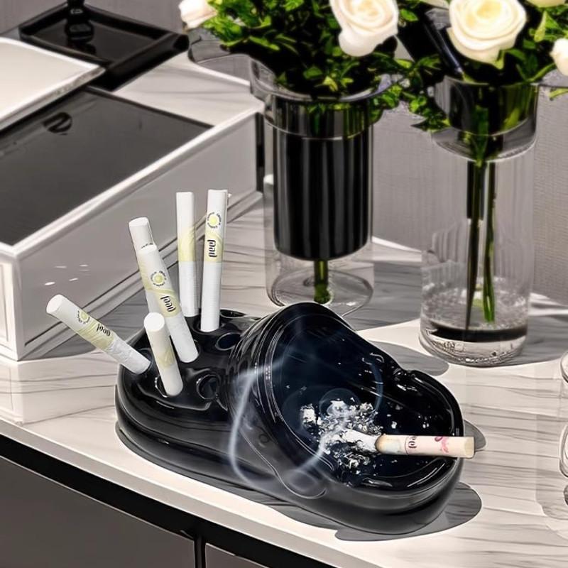 Creative Ceramic Ashtray, Cute Portable Ashtray for Home, Indoor, Outdoor, Patio, Office, Fashion Cigar Ashtray, Unisex Handmade Gift