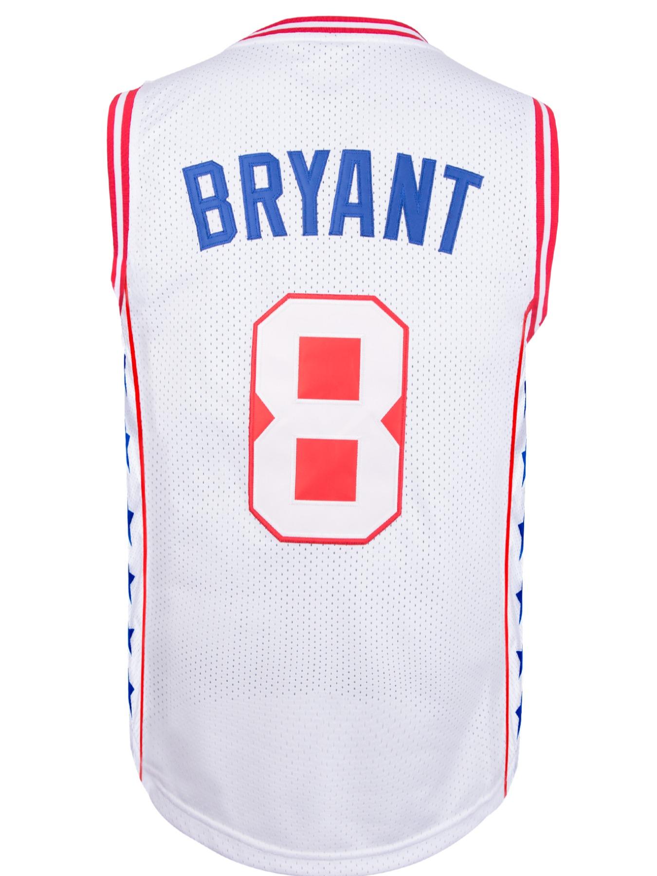 Men's Kobe Bryant 8 Embroidery Basketball Jersey, Loose Sporty Breathable Quick Drying Jersey, Casual Basketball Top for Men