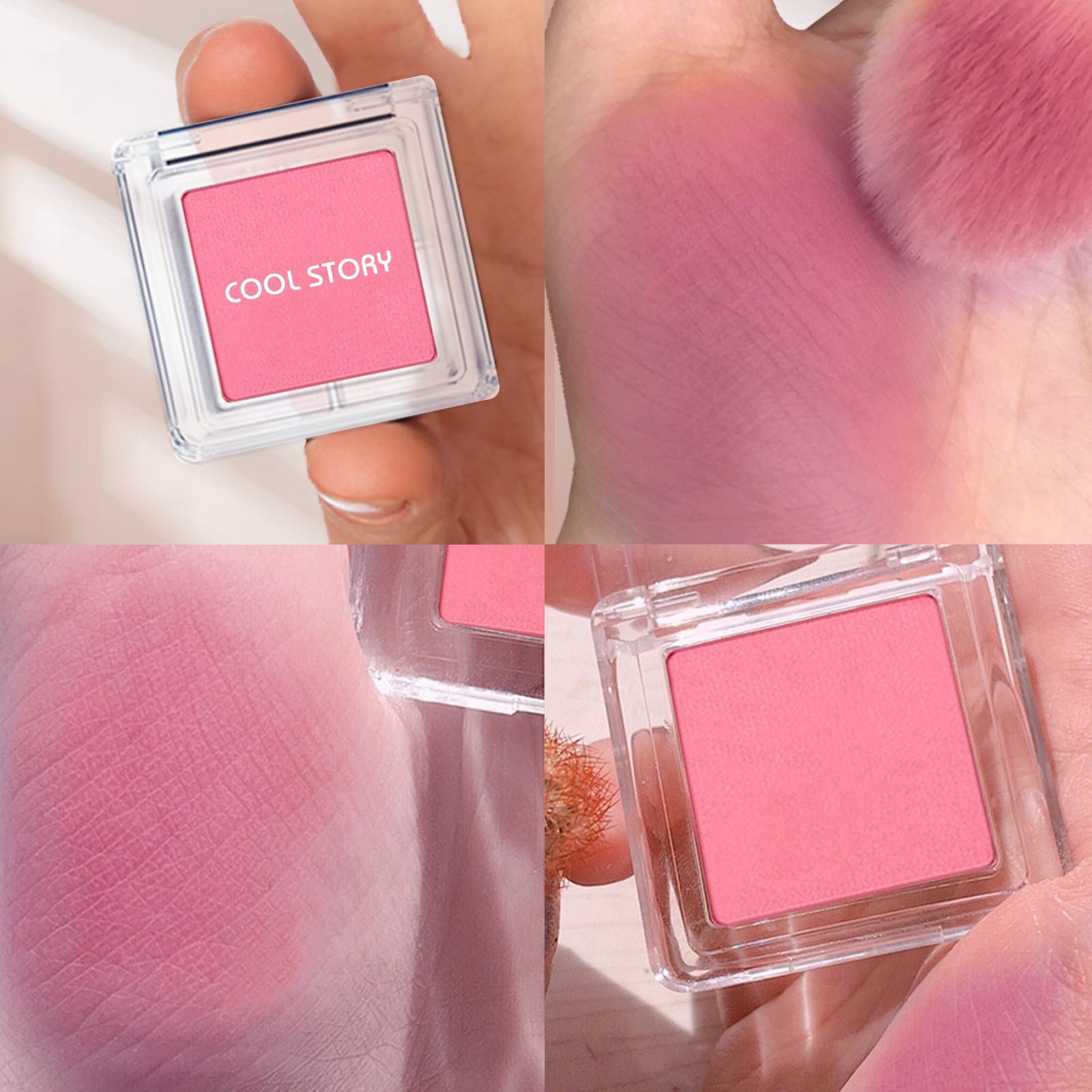 4-Color Blush Makeup Palette Set, Long-Lasting Matte & Shimmer Blushes, Smooth Texture, Lightweight Buildable Powder, Travel-Friendly