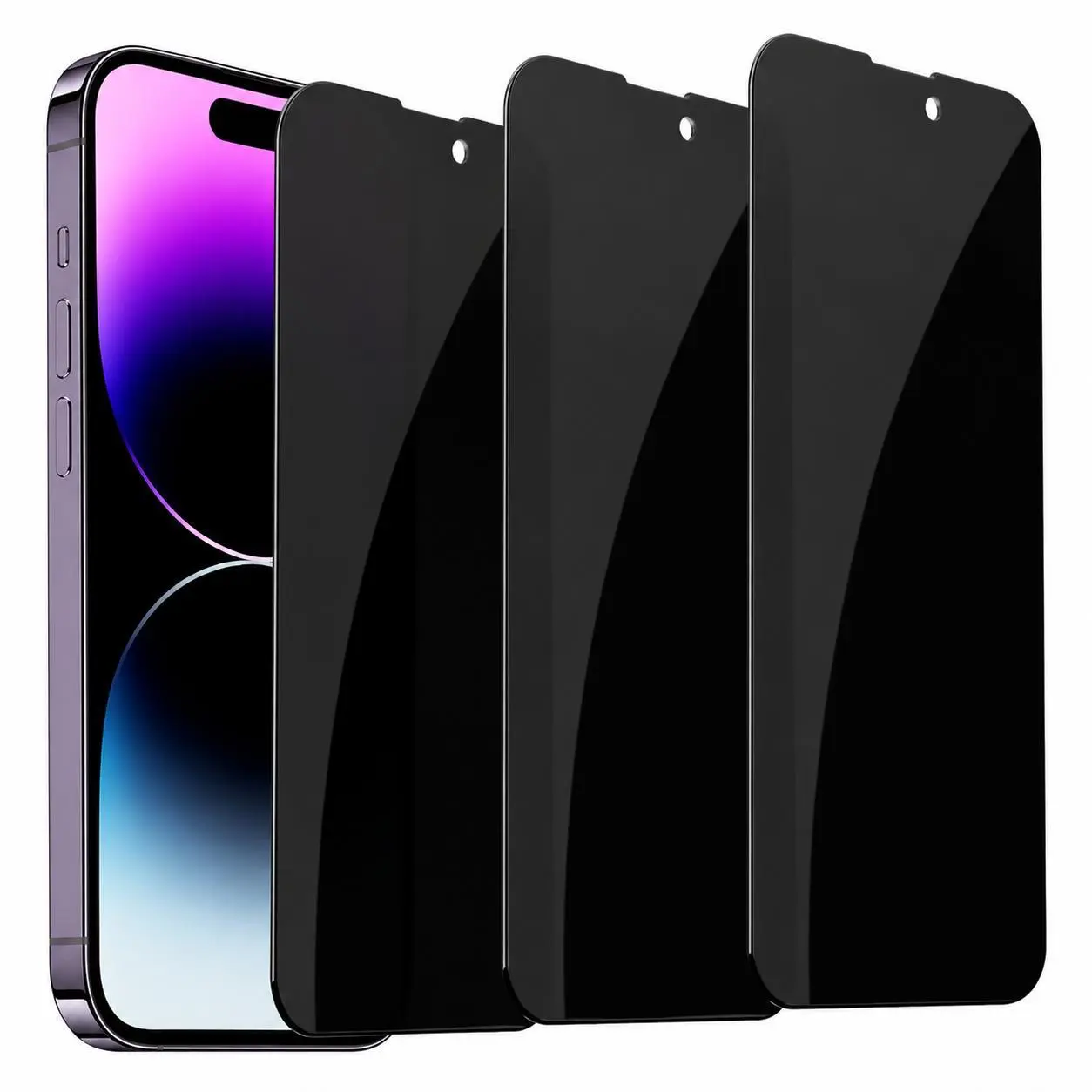 Anti-Spy Tempered Glass Anti-Peep Privacy Screen Protectors (2pcs) - Protective Smartphone Casing Accessory for iPhone 18/17/16/15/14/13/12/11 Pro Max Plus, X, XS, XR, Mini Devices, Techvibes