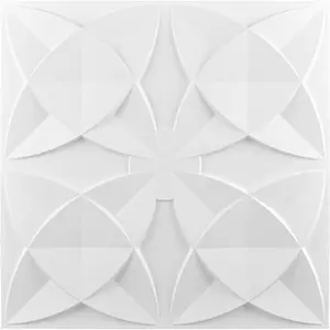 Decorative Ceiling Tile 2x2 Glue up, Suspended Ceiling Tile Pack of 12 count White Floral