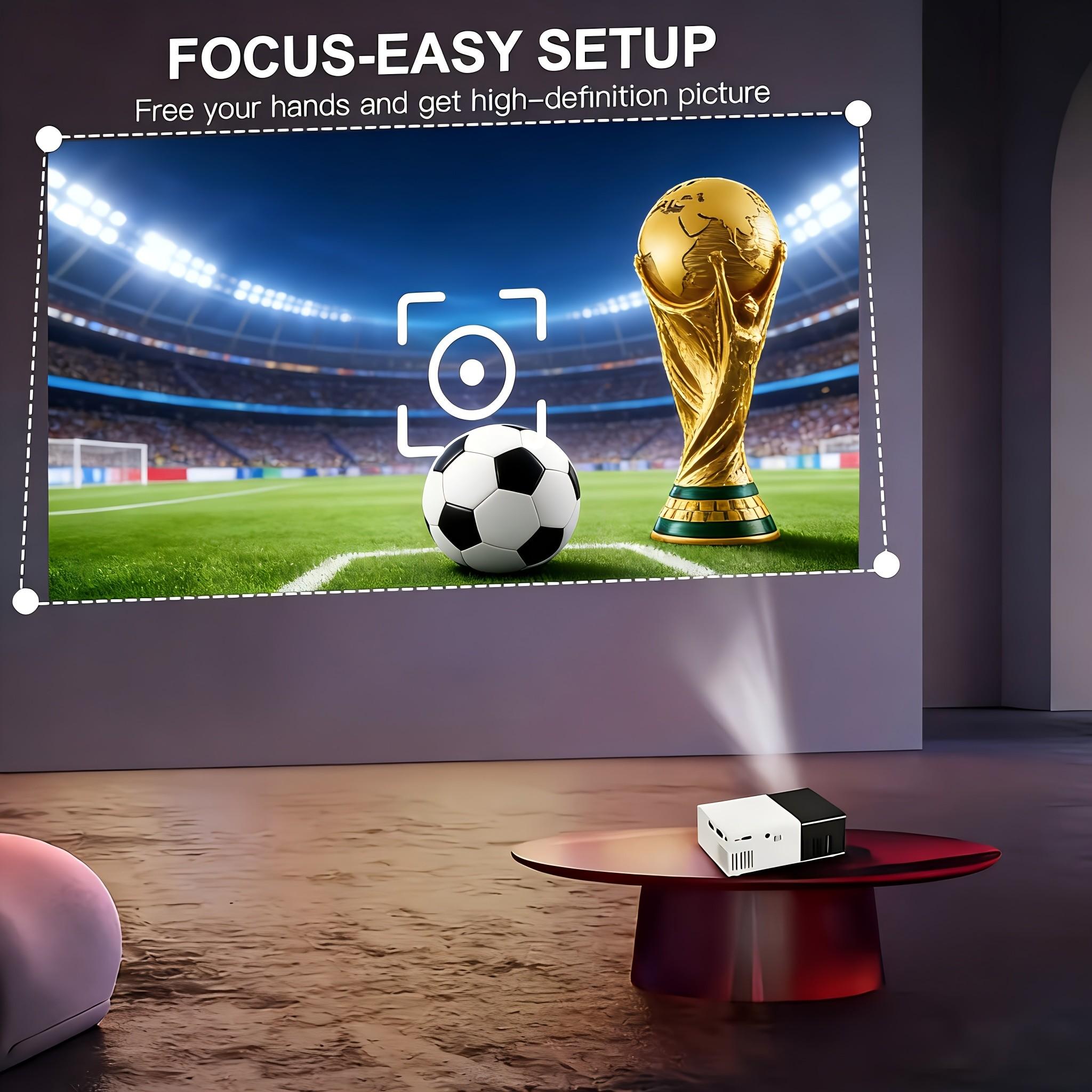 Portable HD Mini Projector, 1 Count 30"-100" Adjustable Projection Screen Size Home Theater Movie Projector For Office School Meeting