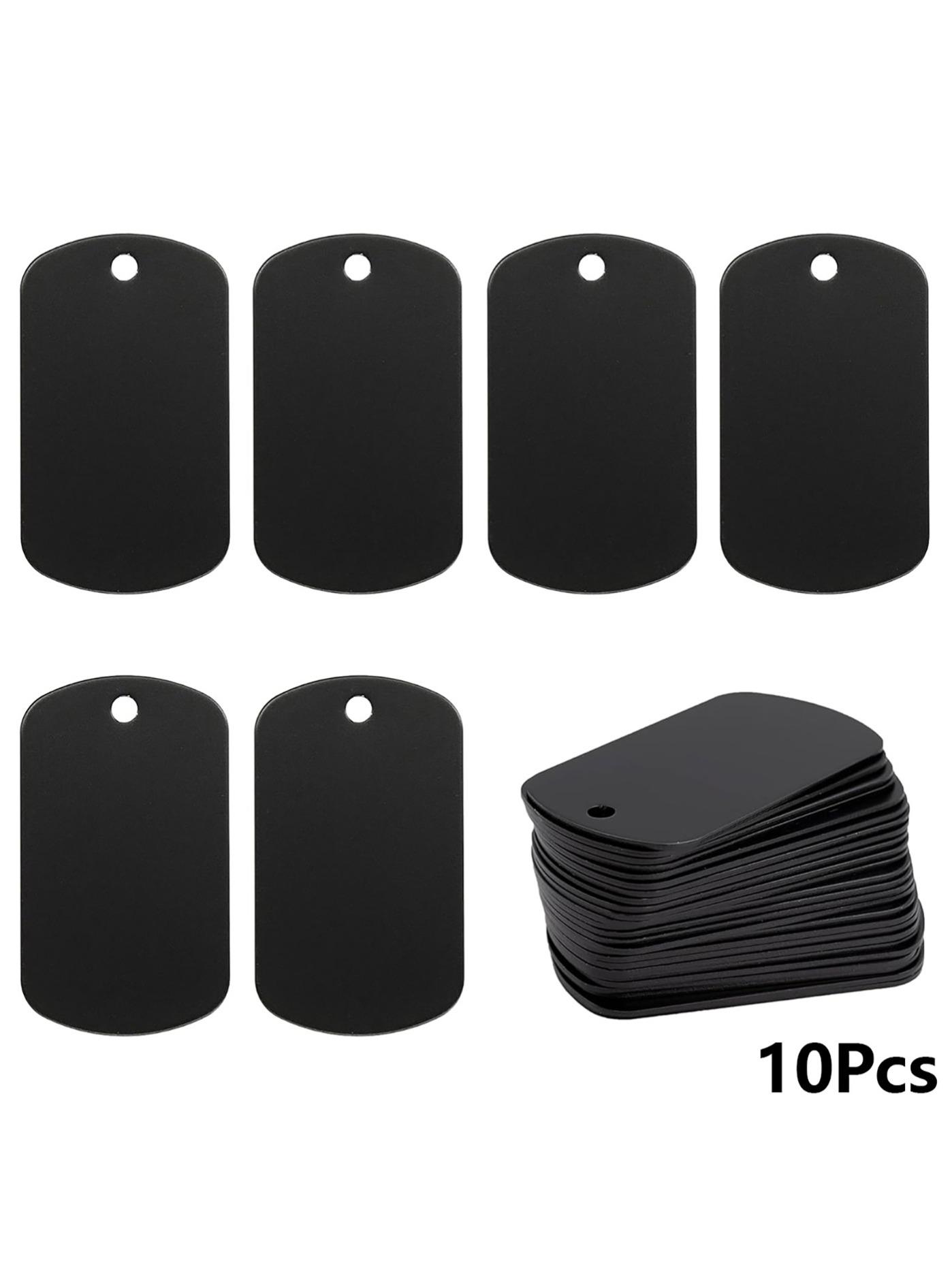 Stainless Steel Blank Labels Pressed Blanks 10 Packs, Durable Labeling Material, Ideal for Customization, High-Quality Stainless Steel