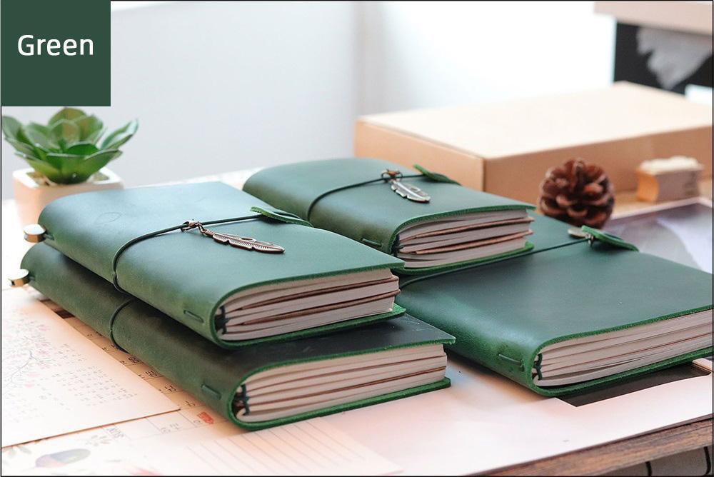 100% Genuine Leather Journal Refillable Travel Notebook Retro DIY Handmade Diary Sketchbook School Office Gift Customized