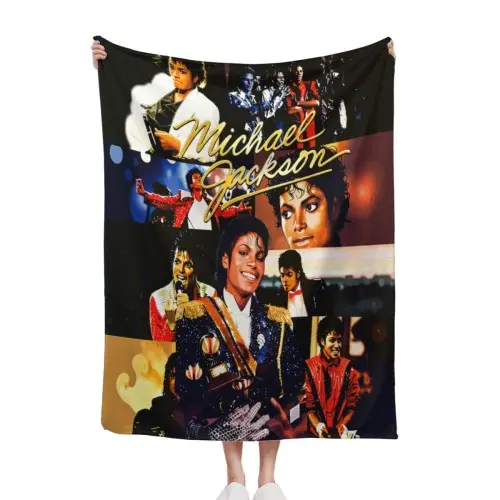 Retro Music Star Photo Collage Soft Fleece Throw Blanket Available In 30X40in 40X50in 50X60in 60X80in For Teens Adults Music Fans Bedroom Sofa Couch Dorm Travel Camping Home Decor Birthday Holiday Gift