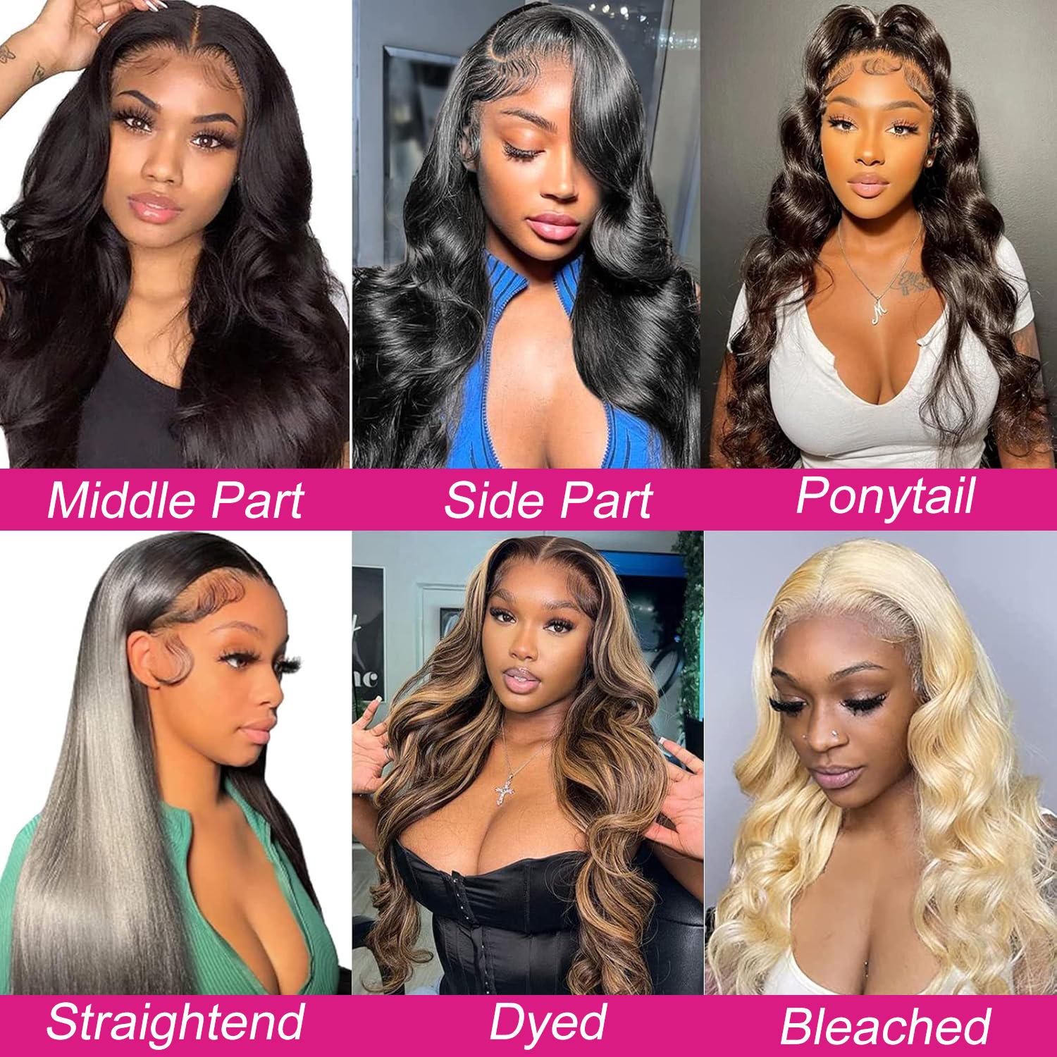 Subella 13x6 Lace Front Wigs Human Hair Pre Plucked Body Wave HD Lace Front Wigs Human Hair 200% Density Frontal Wigs Human Hair with Baby Hair