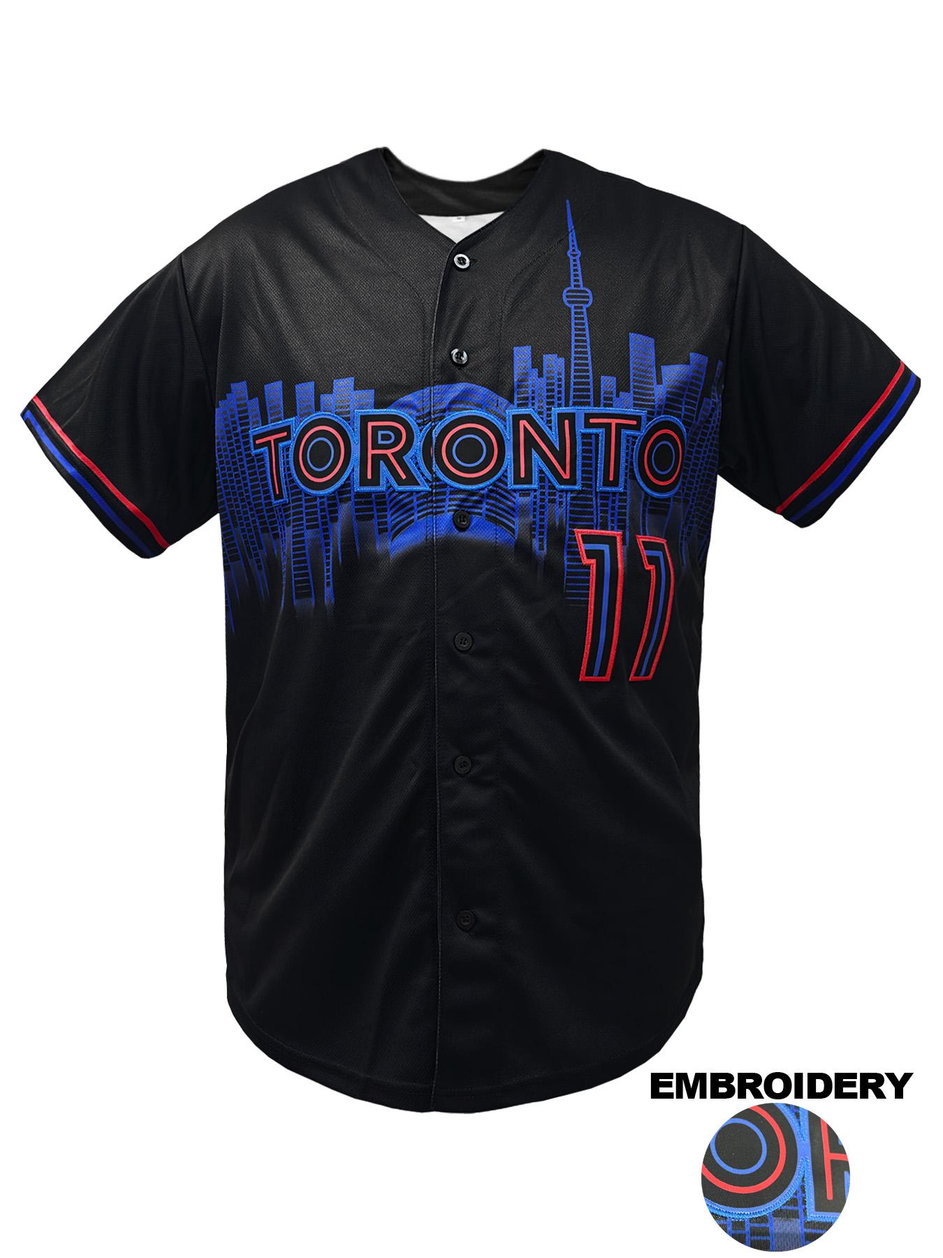 2025 New American Western Baseball Jersey TORONTO #27 T-Shirt Men's Loose Quick Drying Short Sleeved Cardigan Sports Casual Contrasting Men's Top