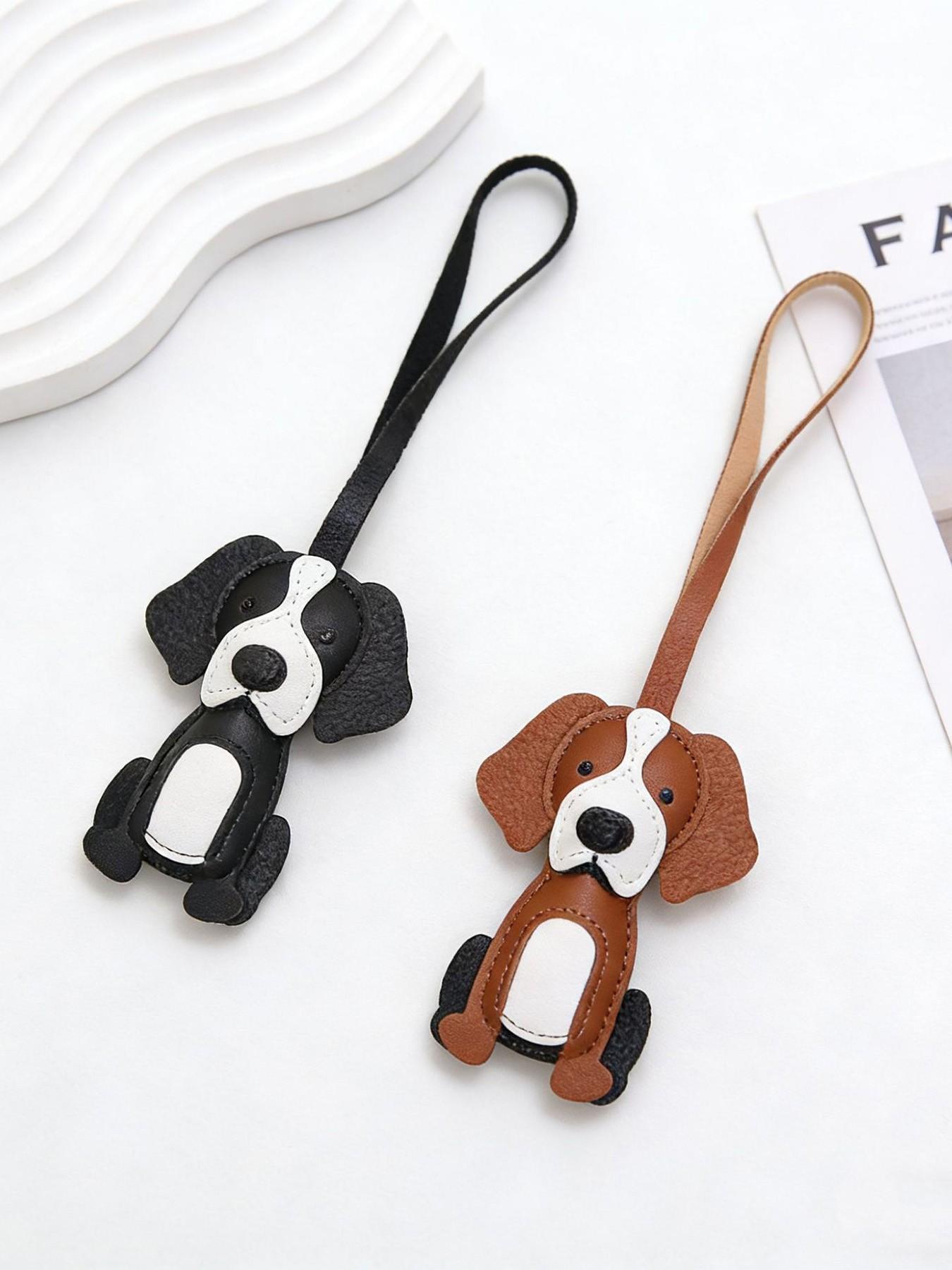 Adorable PU Leather Bulldog Keychain, Bag Accessory, Phone Chain, Valentine's Day Gift for Men and Women, All-Season Casual Style