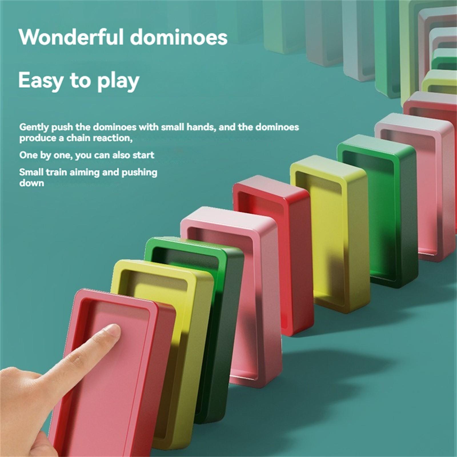 Creative Domino Train Set, Automatic Card Track, Ideal for Kids Aged 3+, Enhances Hand-Eye Coordination, Indoor & Outdoor Play, Birthday Gift!Requires 2 AA batteries (not included)